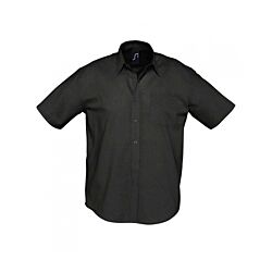 Safeblock - Ανδρικό κοντομάνικο Oxford πουκάμισο Brisbane (Black)