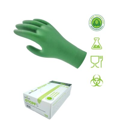 Βιοδιασπώμενα Γάντια Μιας Χρήσης 6110PF (100τμχ) SHOWA