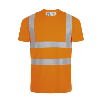 Safeblock - T-shirt εργασίας Mercure Pro με λωρίδες υψηλής ευκρίνειας (Orange)